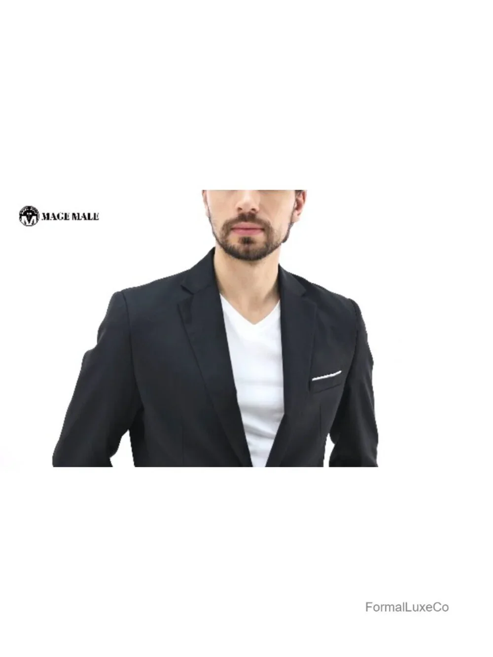 Slim Fit One Button Blazer for Men - 80% Polyester 20% Viscose